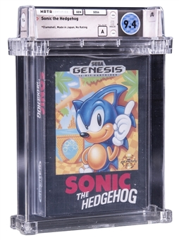 1991 SEGA Genesis (USA) "Sonic the Hedgehog" Sealed Video Game - WATA 9.4/A
